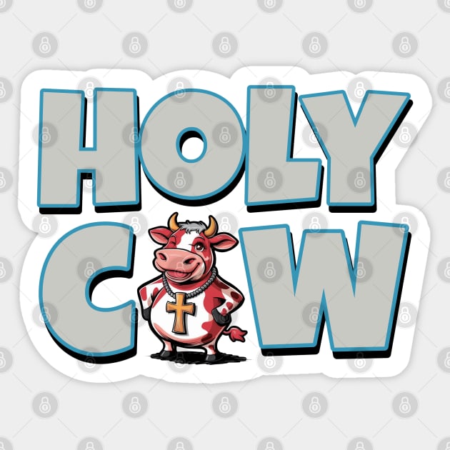 HOLY COW Sticker by Intellectual Badass